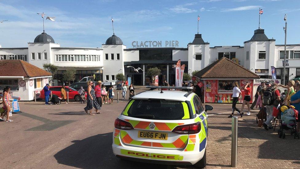 Police car at Clacton Pier