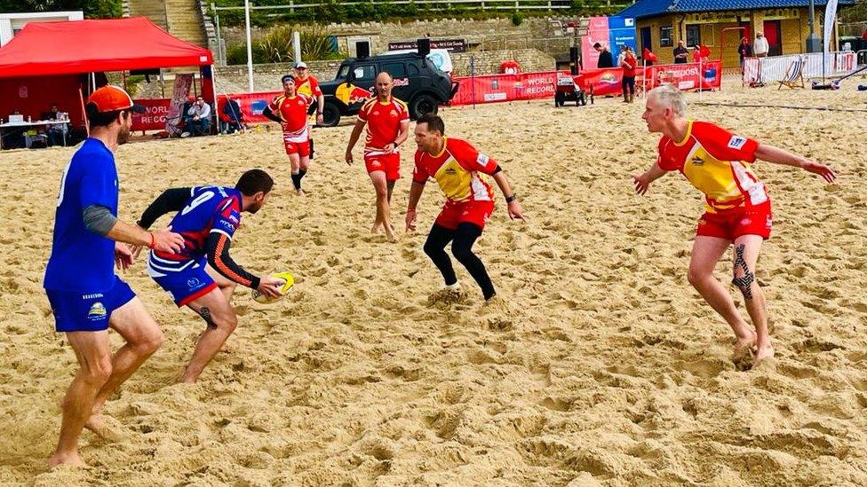 Touch beach rugby