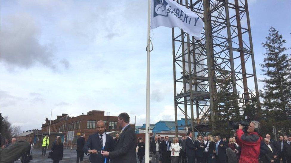 Mr Gupta at official ceremony in Motherwell