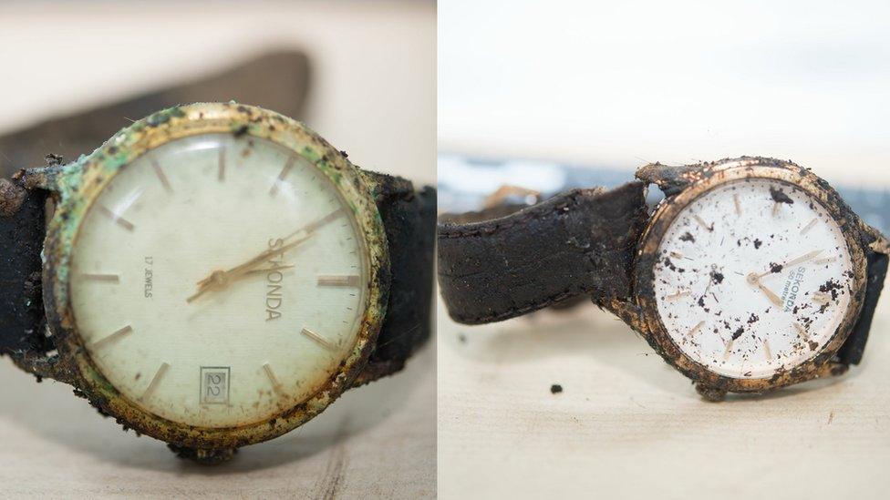 The two Sekonda watches were also found among the remains