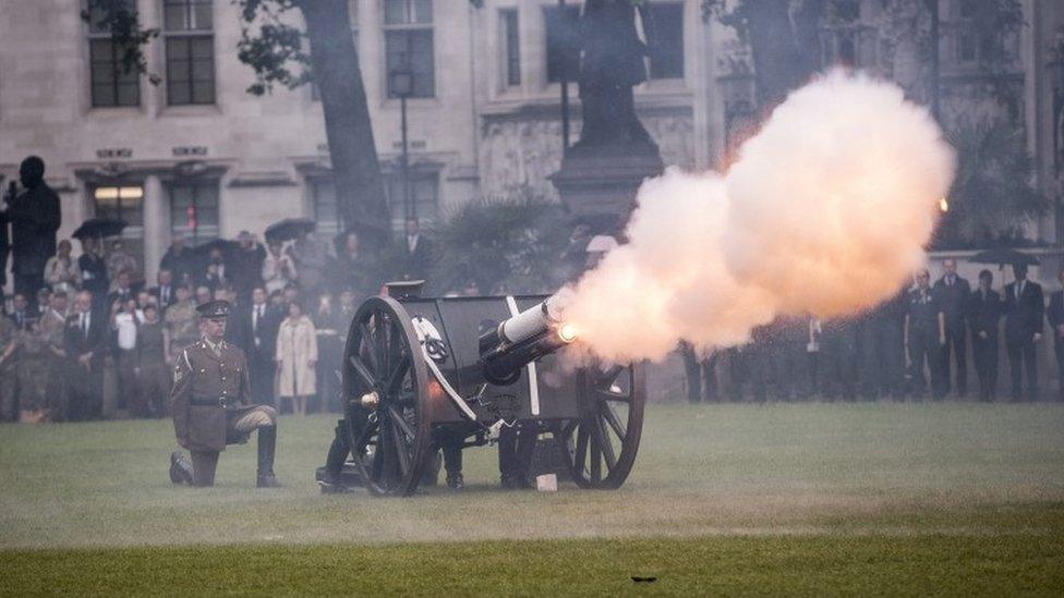 World War One canon being fired