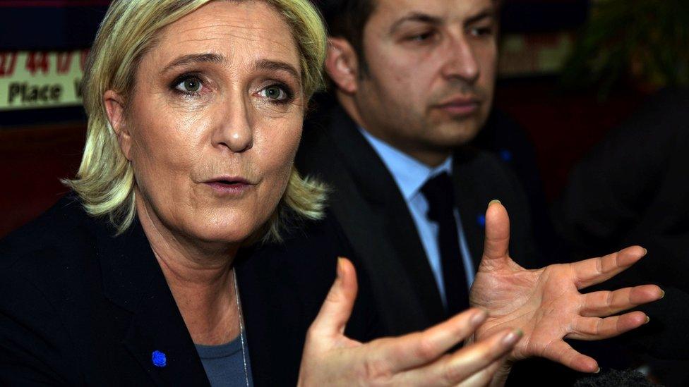 Head of the French far-right National Front party and presidential candidate Marine Le Pen. 27 Jan 2017