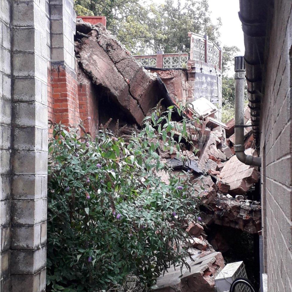 Landslip on Cheadle High Street