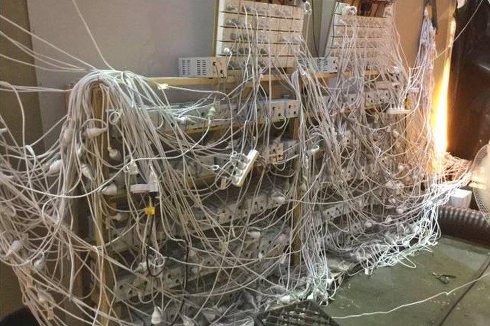 Image of tangle of cables at warehouse in Sydney