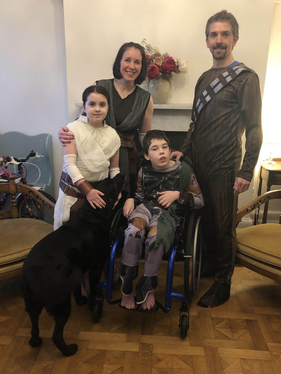 Oliver Voysey with his sister Elizabeth and mum and dad, Sarah and Gary