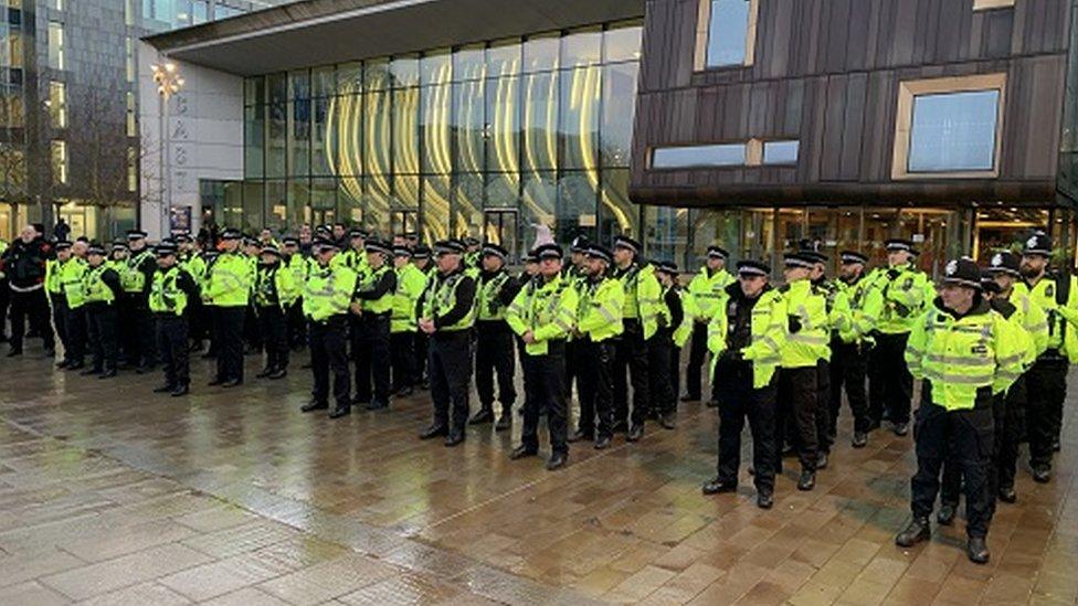 The team of officers were deployed to Doncaster city centre on Wednesday morning