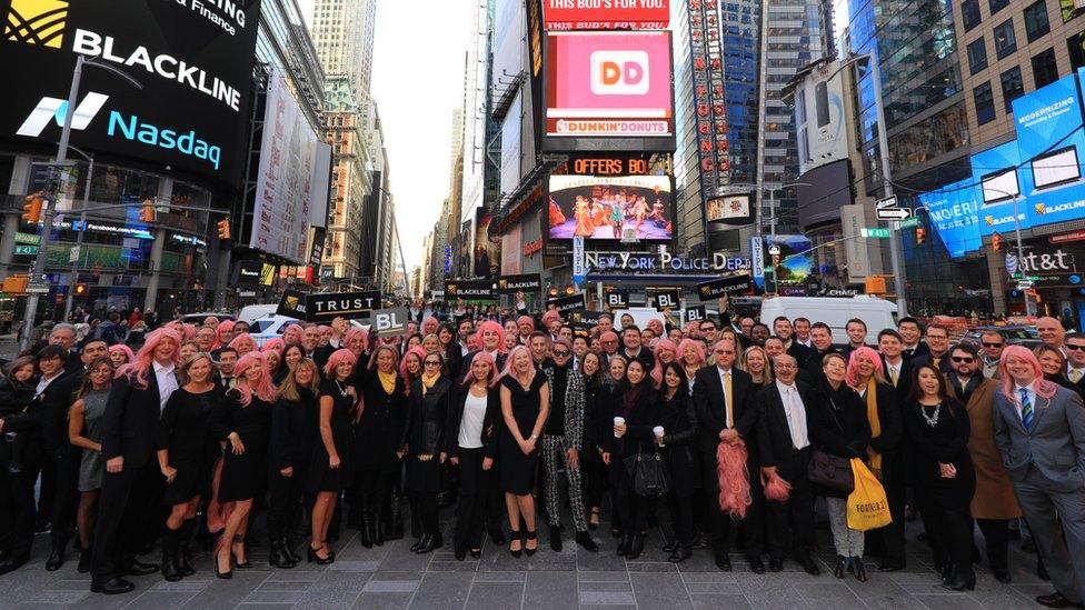 Therese Tucker and BlackLine colleagues in New York