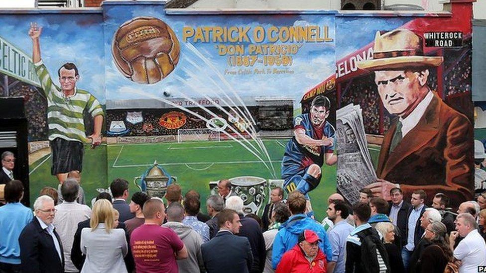 The mural to Patrick O'Connell was unveiled in west Belfast on Friday