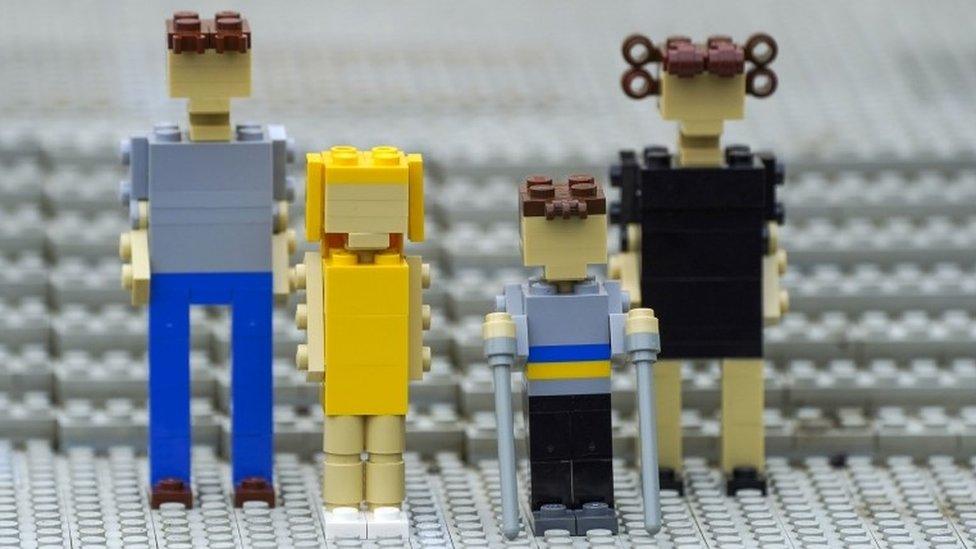 Lego figures of the Brett family