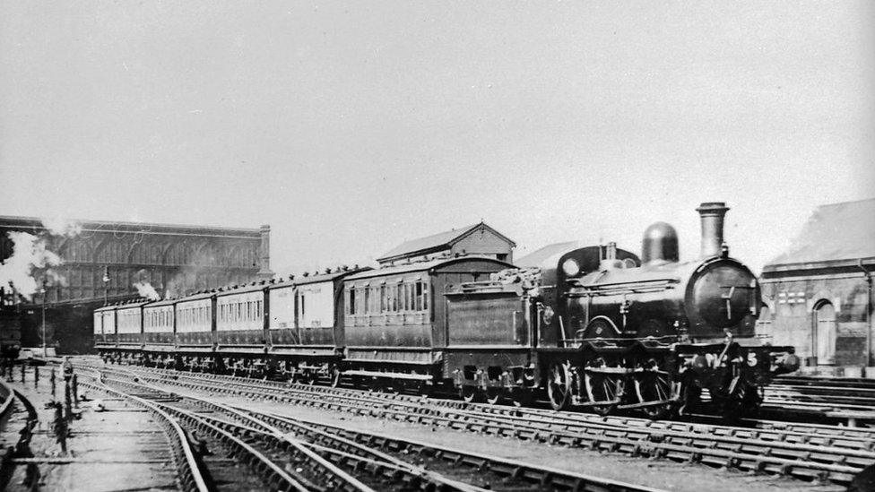 A train leaves Carlisle station