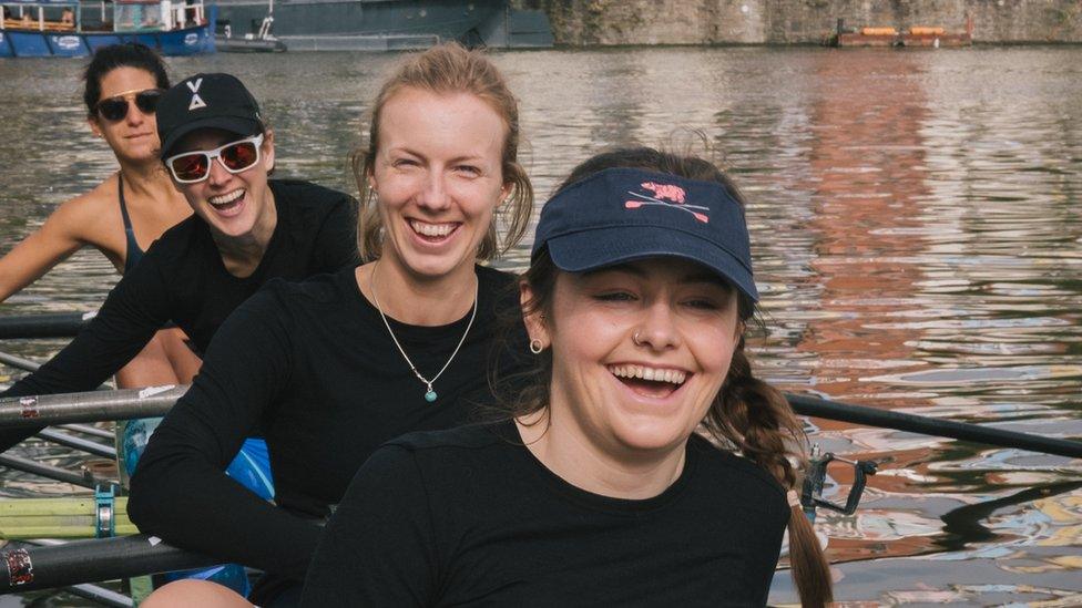 The Bristol Gulls are currently training on the city's harbour for their participation in the Talisker Whisky race across the Atlantic in 2020