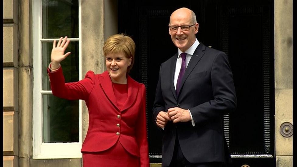 Nicola Sturgeon and John Swinney