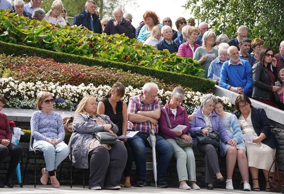 Omagh memorial service families