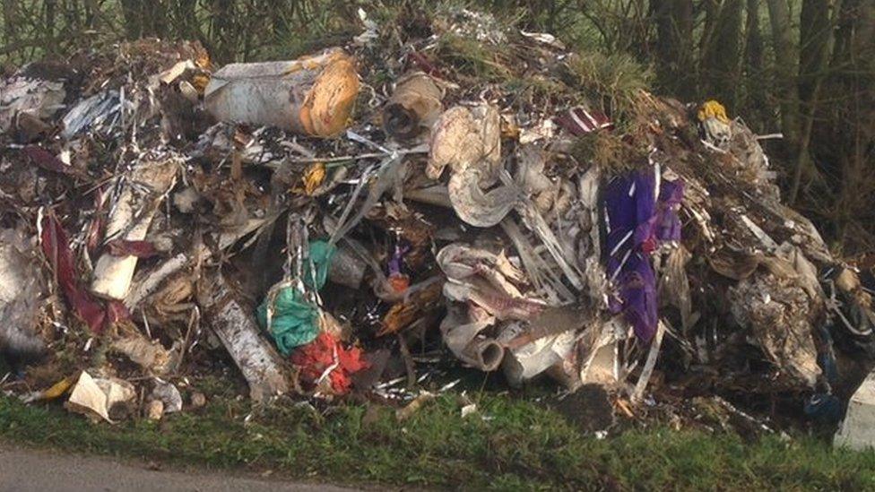 Walsham-le-Willows fly tipping