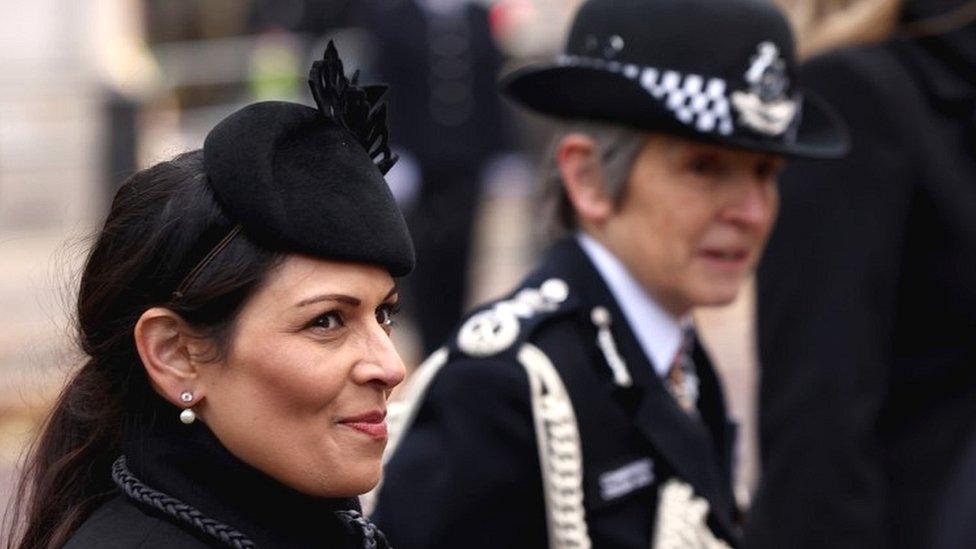 Home Secretary Priti Patel and Dame Cressida Dick