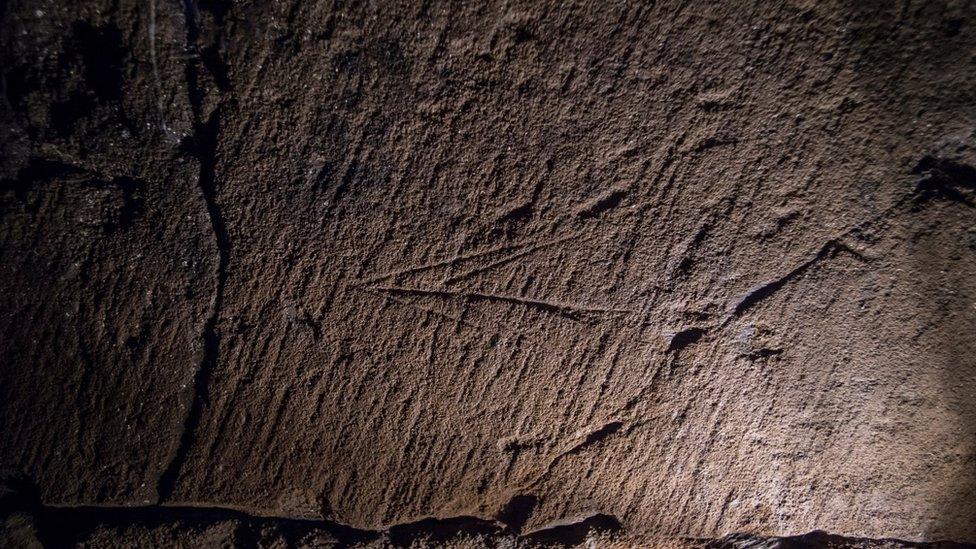 Mason's marking in Paisley Abbey drain