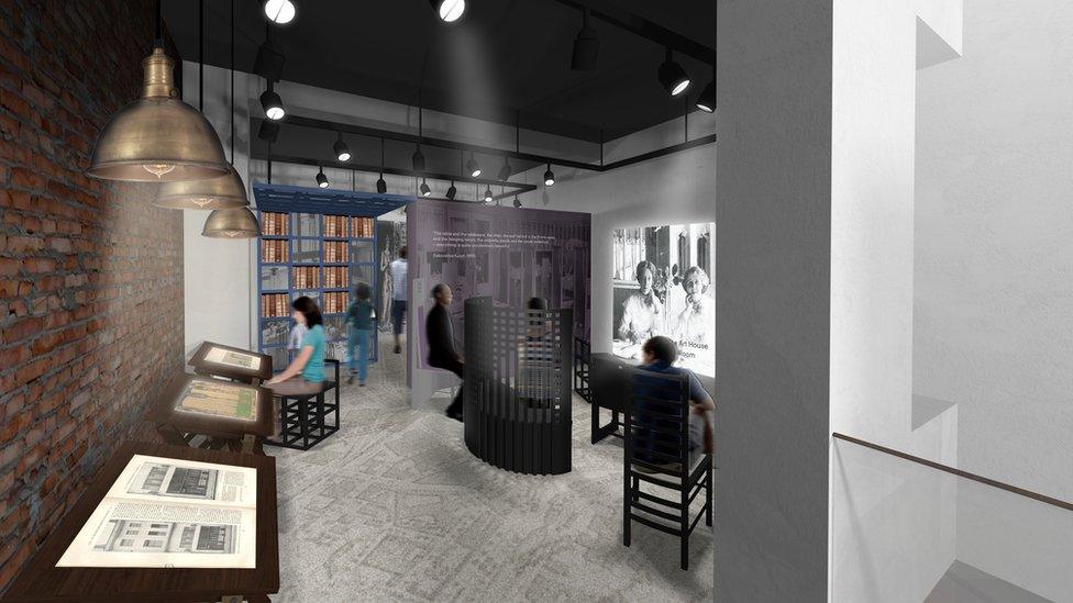 Artist's impression of the exhibition and learning space