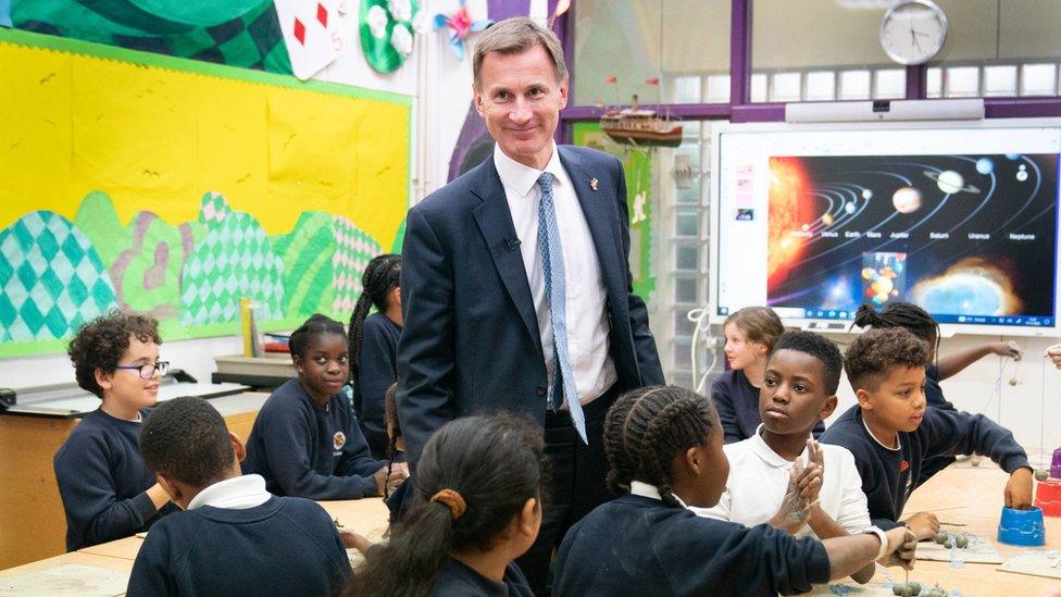 Jeremy hunt at a school