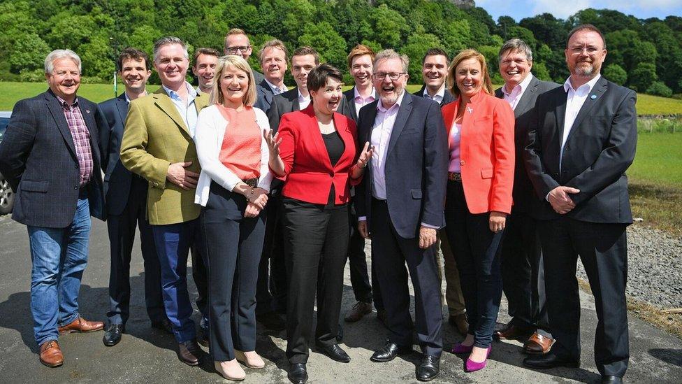 Ruth Davidson with Scottish Conservative MPs