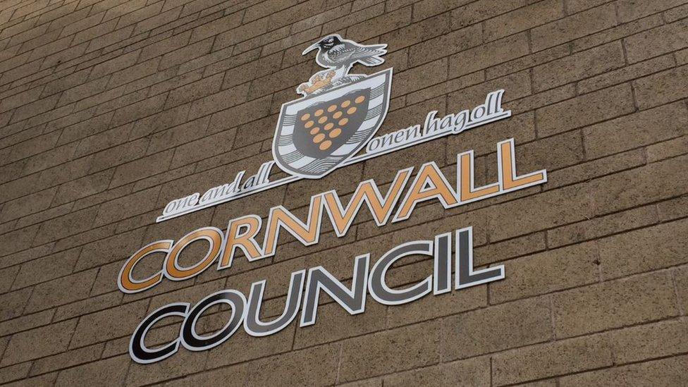 Cornwall Council sign