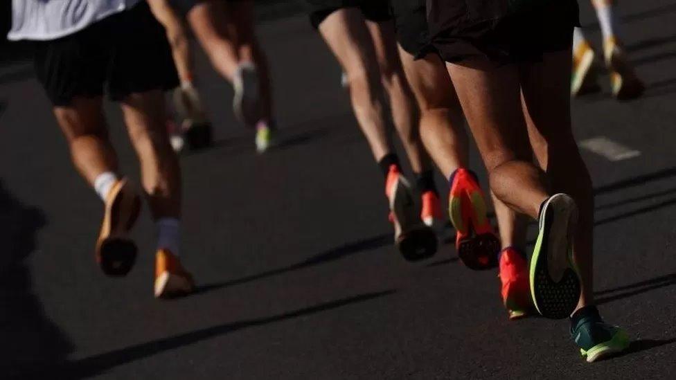 People taking part in a run