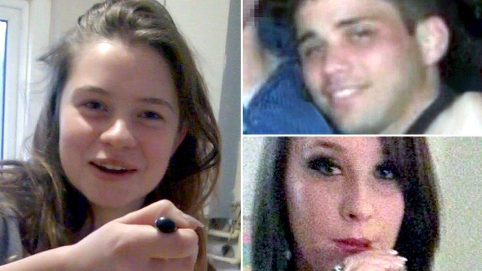 Becky Watts (left), Nathan Matthews (top right) and Shauna Hoare (bottom right)