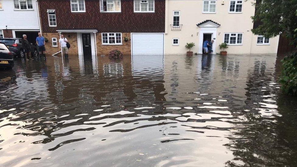 Flooding in Kibworth, Leicestershire