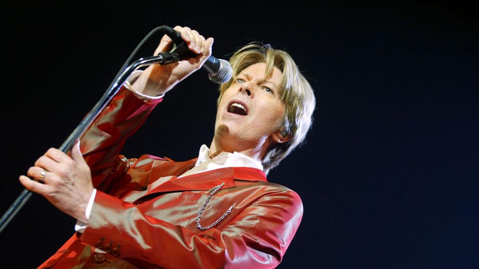 David Bowie performing in 2002