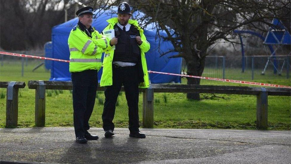 Police at scene in St Neot's Road