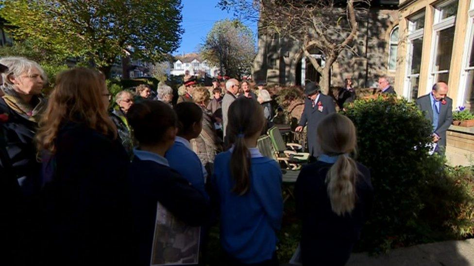 Children from Hardy's former school in Bath attended the ceremony