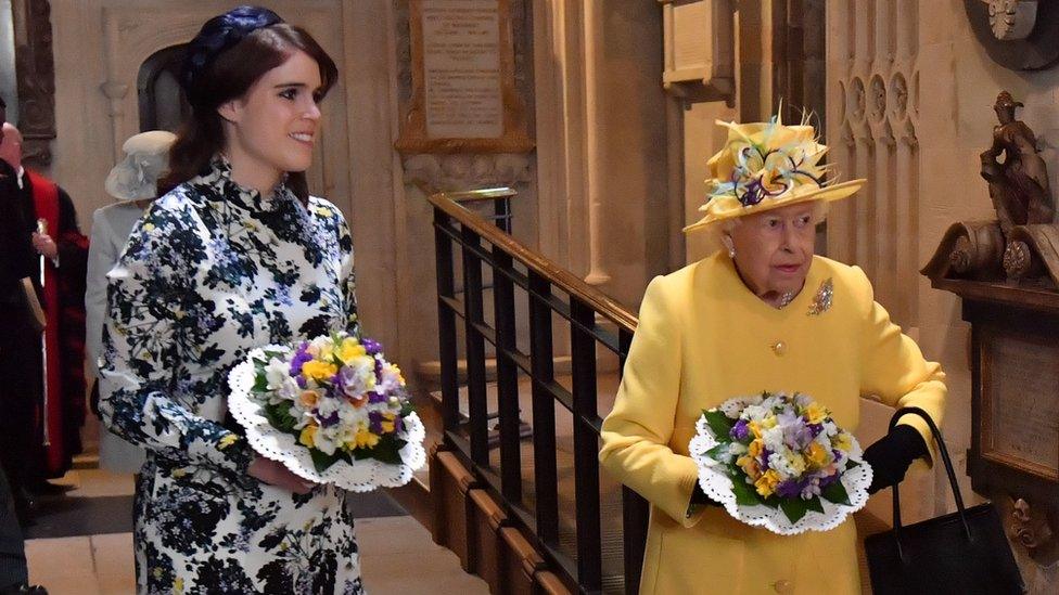 The Queen and Princess Eugenie