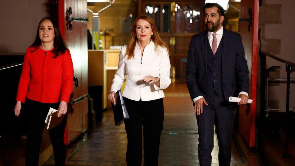 Kate Forbes, Ash Regan and Humza Yousaf