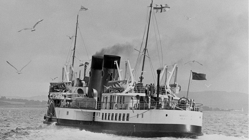 The Waverley at sea in 1978