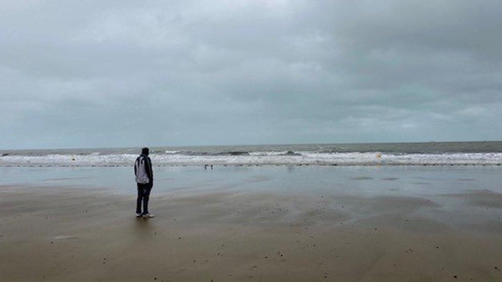 Mohammad Wali on Calais beach