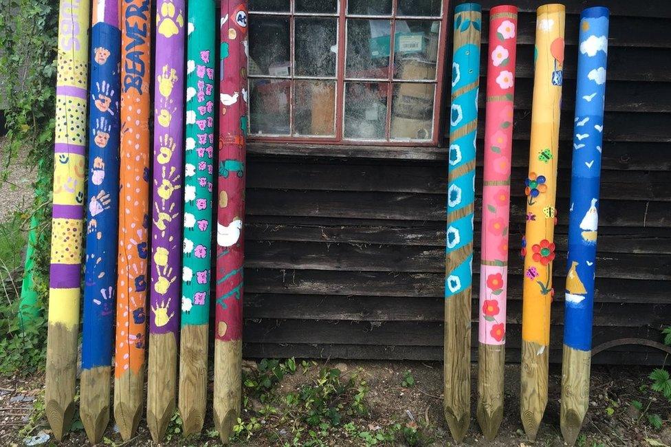 Burlingham 'henge' posts