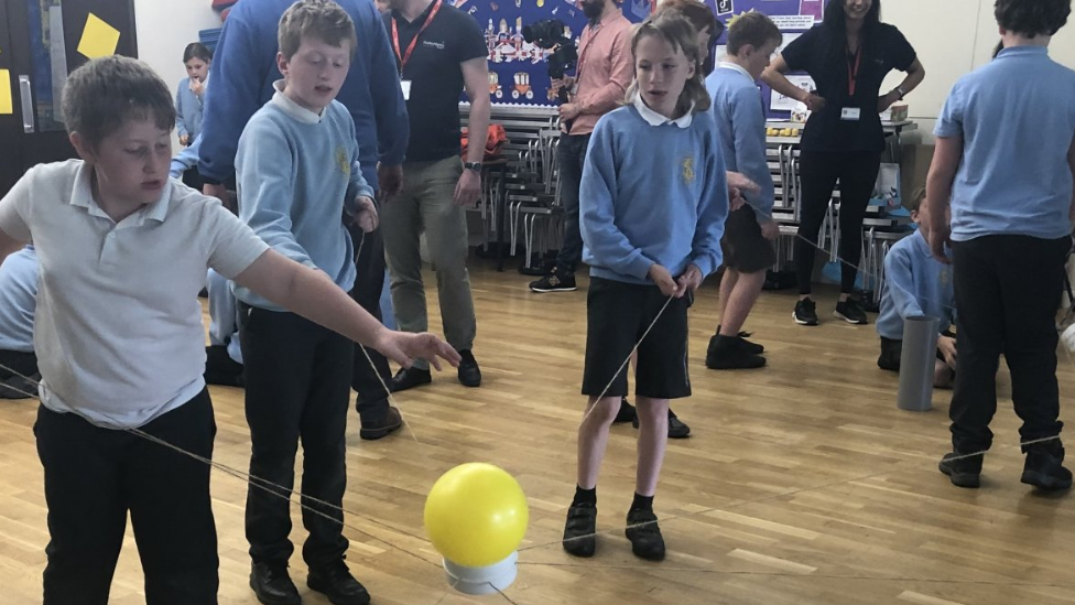 Pupils at Leonard Stanley Primary School