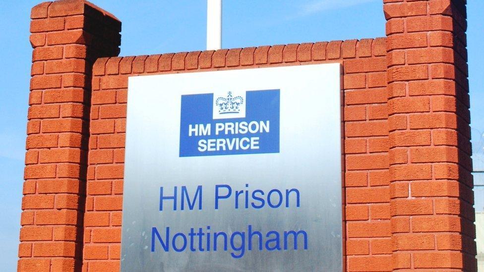 Sign outside HMP Nottingham