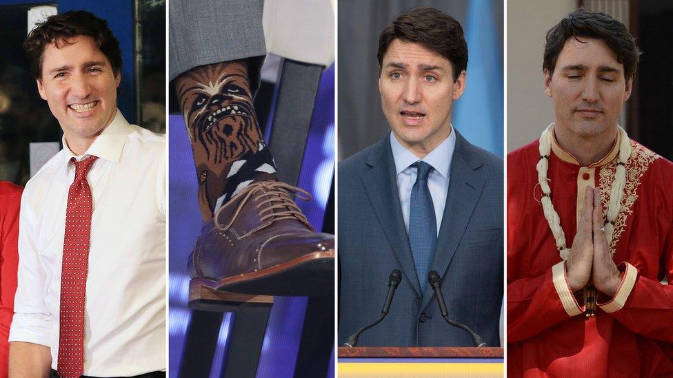 Four images of Justin Trudeau