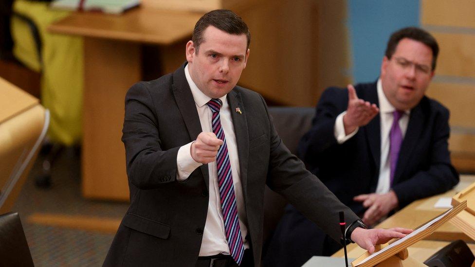 Douglas Ross speaks in the Scottish Parliament