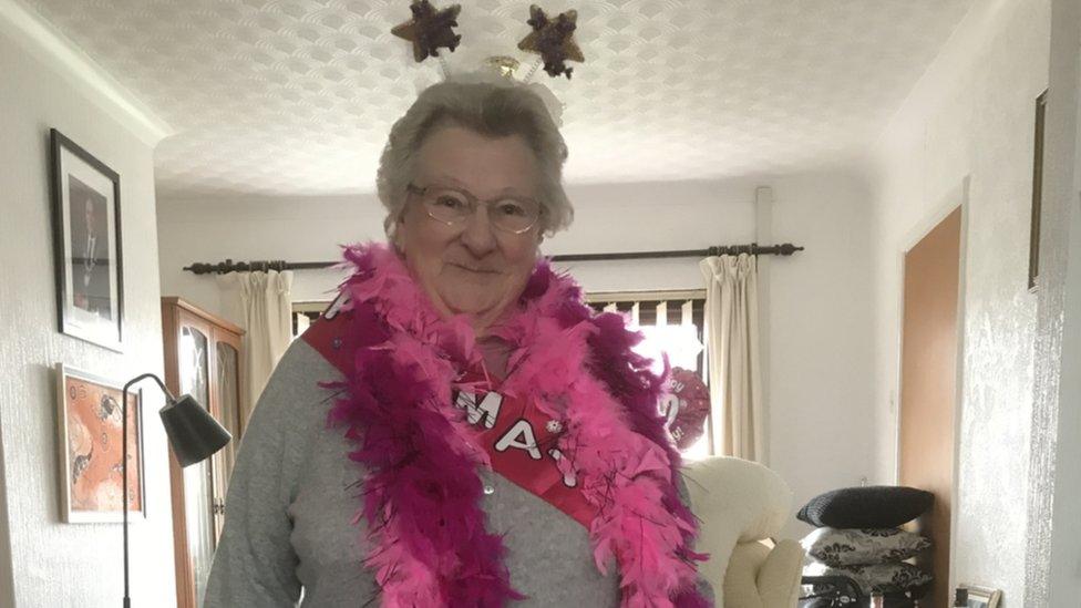 May Webber on her 90th birthday in April this year