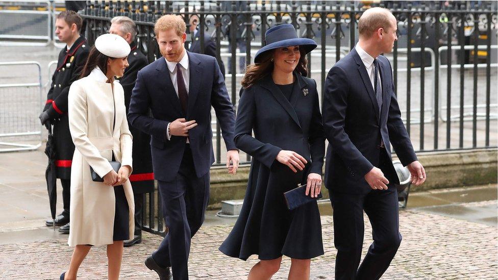 Meghan, Harry, Kate and William