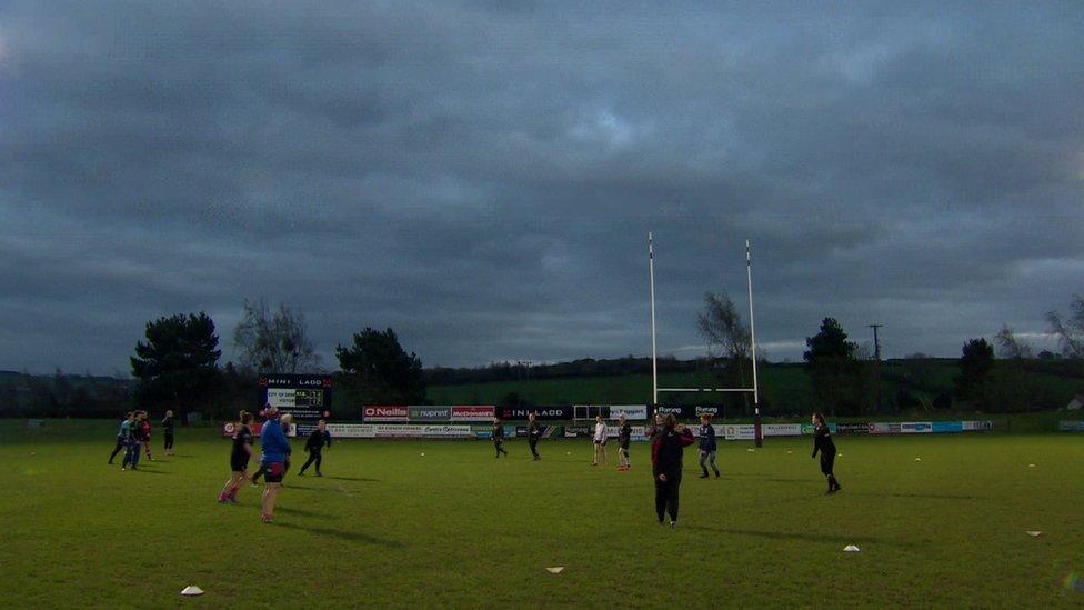 Derry City players training