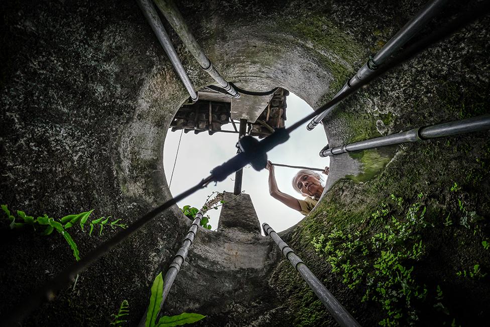 A well in Ngrowo village, Bojonegoro Regency, East Java province, Indonesia