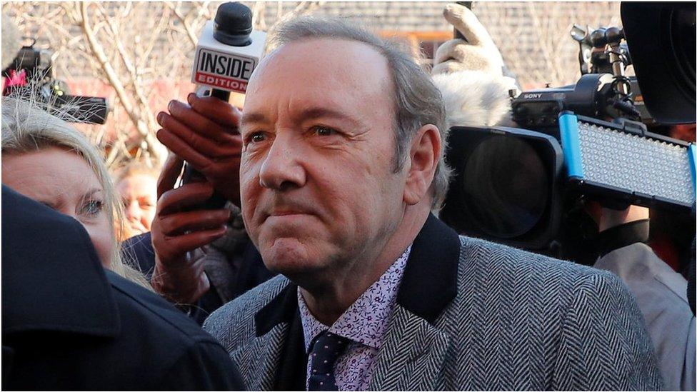 Kevin Spacey arrives at court