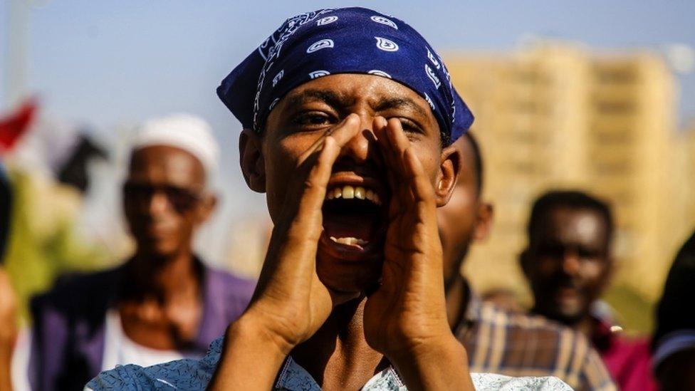 Sudanese people protest against the military coup in Khartoum - 17 November 2021