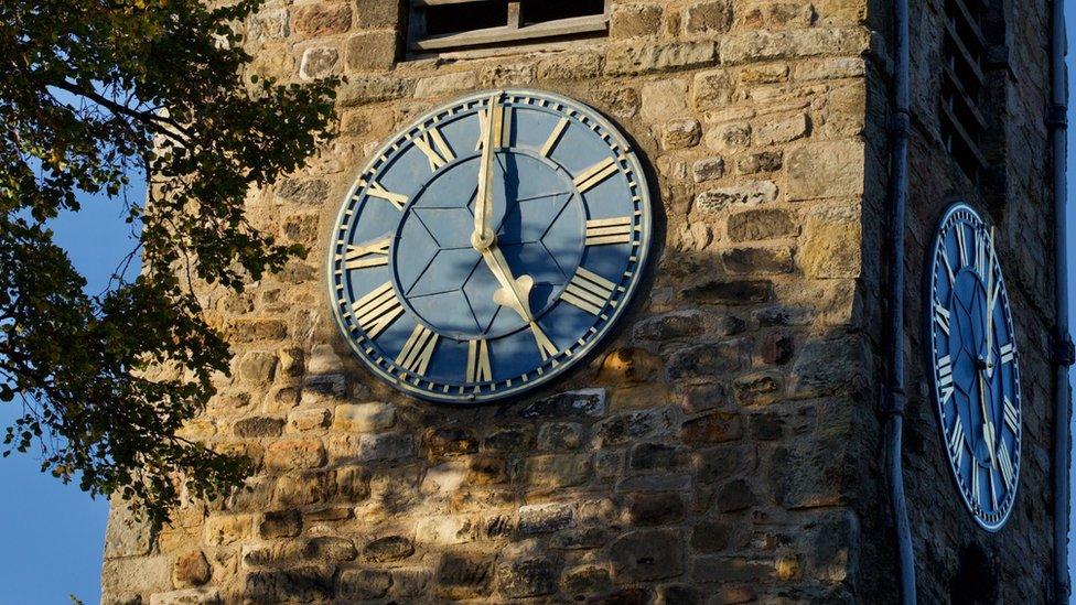 Close up of the clock