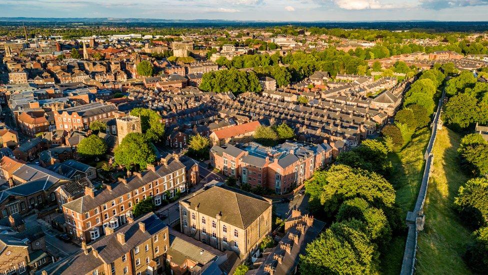 Residential streets in York