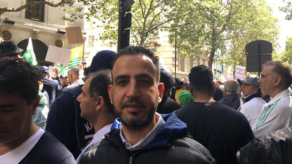 Razaq Raj, from Leeds Beckett University, was at the protest in central London