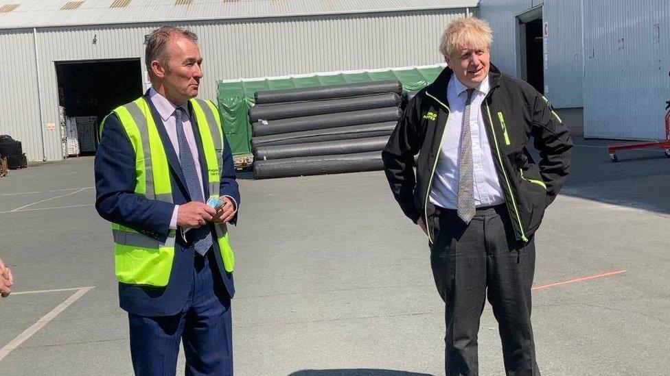 Simon Hart and Boris Johnson