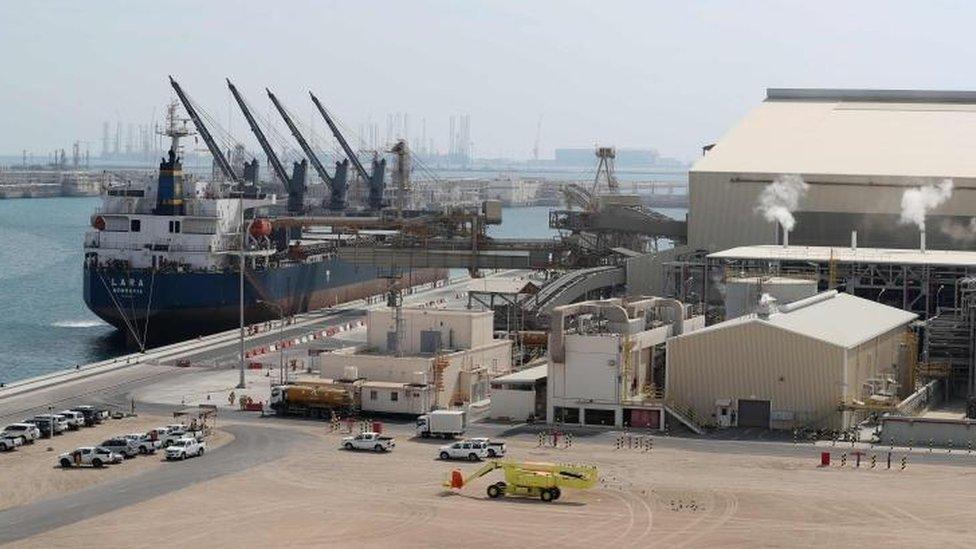 The Ras Laffan Industrial City, Qatar"s principal site for production of liquefied natural gas and gas-to-liquid